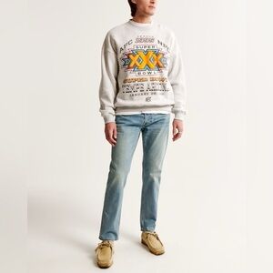 ABERCROMBIE & FITCH Mens A&F Vintage Stretch 90s Straight Jeans SIZE 32X34